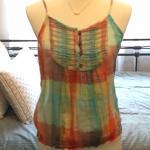 Old Navy Tangerine Teal Summer Tank